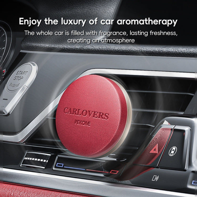 WEKOME WT-CA07 K-Captain Genuine Leather Solid Car Aroma Diffuser(Red) - Air Freshener by WK | Online Shopping South Africa | PMC Jewellery | Buy Now Pay Later Mobicred