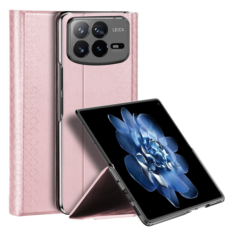 For Xiaomi Mix Fold 4 DUX DUCIS Bril Series PU + TPU Phone Case(Pink) - Mix Fold 4 Cases by DUX DUCIS | Online Shopping South Africa | PMC Jewellery | Buy Now Pay Later Mobicred