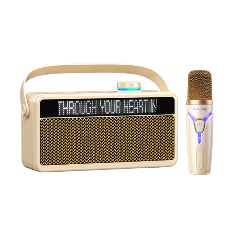 WEKOME Beluga 17 Lyrixing Lyrics Display Wireless Bluetooth Speaker(Creamy White) - Desktop Speaker by WK | Online Shopping South Africa | PMC Jewellery | Buy Now Pay Later Mobicred