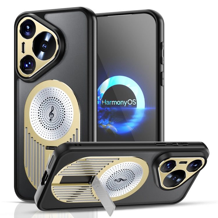 For Huawei Pura 70 Heat Dissipation Aromatherapy MagSafe Holder Phone Case(Gold) - free shipping - PMC Jewellery - Order now!