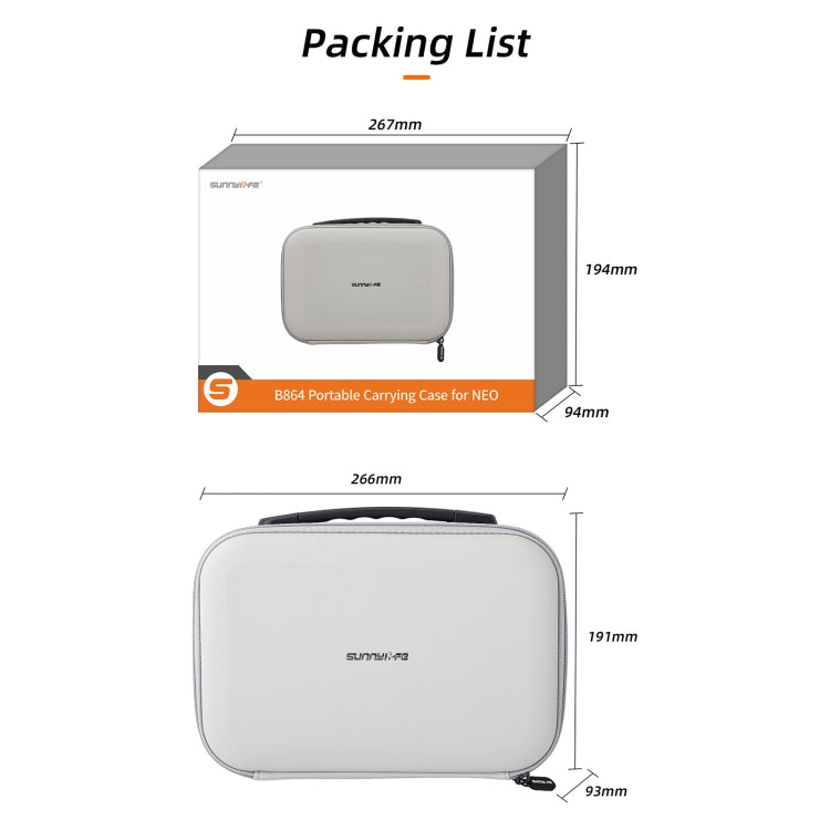 For DJI Neo Sunnylife Drone Batteries Kit Storage Case Box Suitcase(Orange) - free shipping - PMC TechLife - Order now!