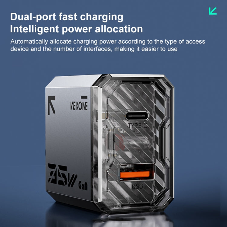 WK WP-U23 Pioneer Series 35W USB-C / Type-C, USB GaN Fast Charger, Plug Type:EU Plug(Tarnish) - free shipping - PMC TechLife - Order now!