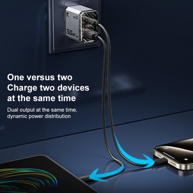 WK WP-U23 Pioneer Series 35W USB-C / Type-C, USB GaN Fast Charger, Plug Type:EU Plug(Tarnish) - free shipping - PMC TechLife - Order now!