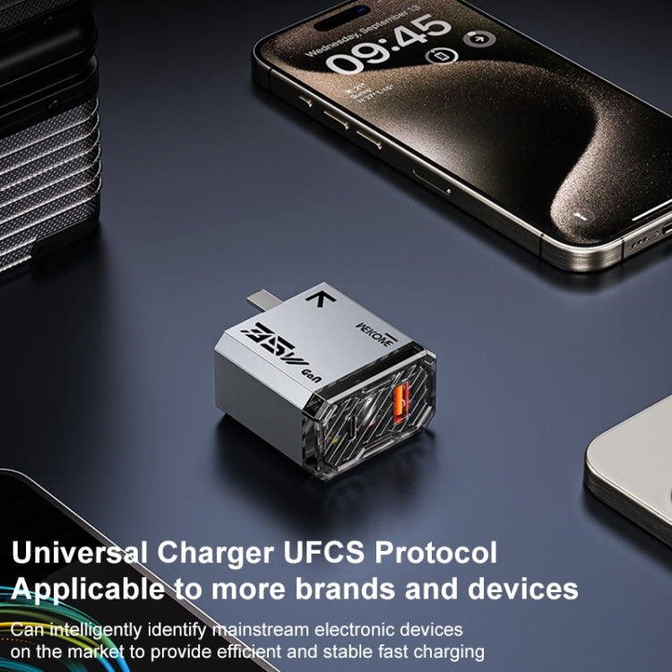 WK WP-U23 Pioneer Series 35W USB-C / Type-C, USB GaN Fast Charger, Plug Type:EU Plug(Tarnish) - free shipping - PMC TechLife - Order now!