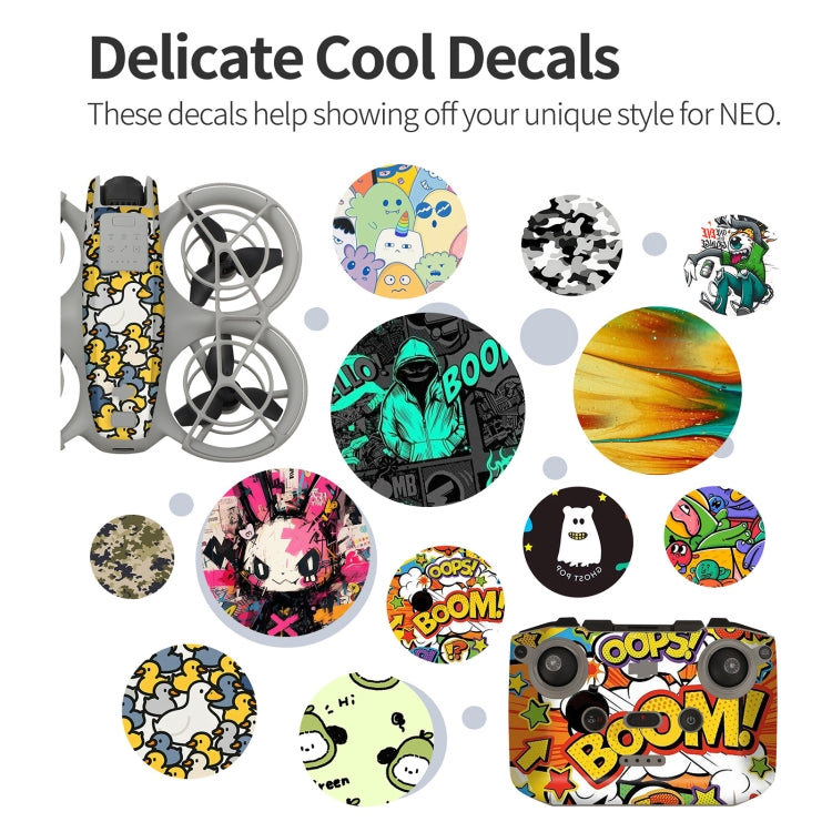 For DJI Neo 2pcs Combo Drone Body Protective Stickers(Pink Rabbit + Colorful Elf) - free shipping - PMC TechLife - Order now!