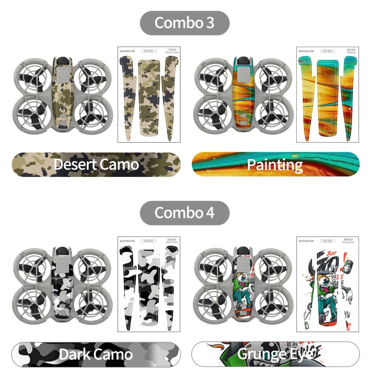 For DJI Neo 2pcs Combo Drone Body Protective Stickers(Green Hat Man + Cute Ducks) - free shipping - PMC TechLife - Order now!
