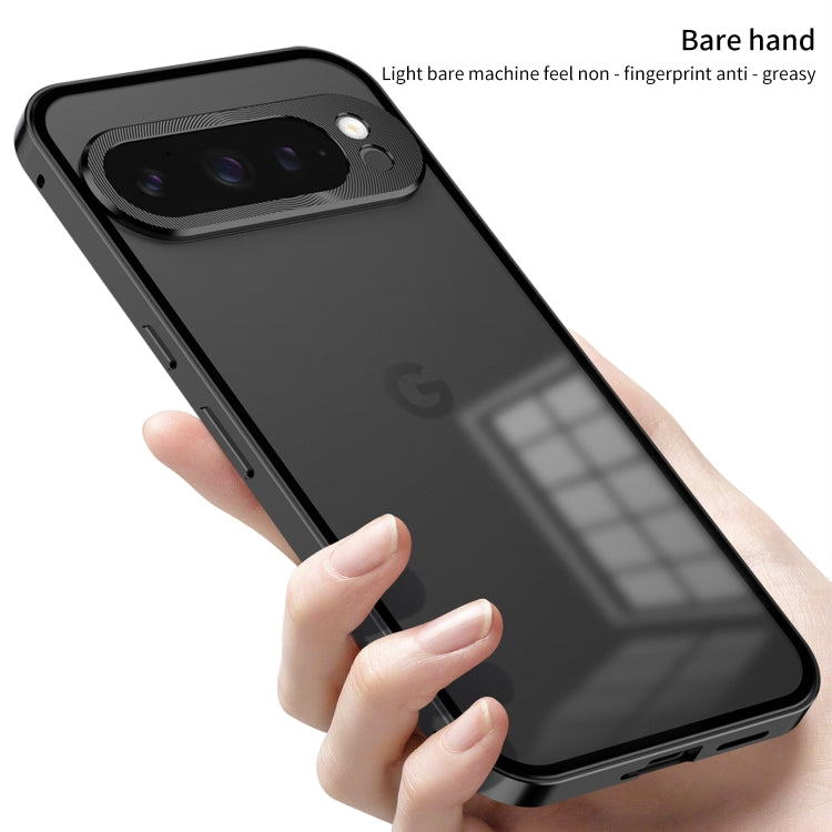For Google Pixel 9 Pro XL Snap Buckle Metal Frame Frosted Phone Case(Blue) - Google Cases by PMC TechLife | Online Shopping South Africa | PMC TechLife | Buy Now Pay Later Mobicred