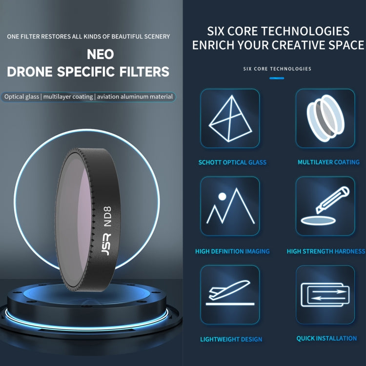 For DJI Neo JSR KB Series Drone Lens Filter, Filter:ND8PL - free shipping - PMC TechLife - Order now!