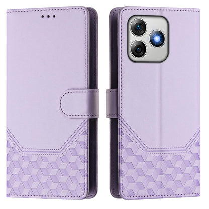 For Ulefone Note 18 Ultra Honeycomb Embossing RFID Leather Phone Case(Light Purple) - Ulefone Cases by PMC Jewellery | Online Shopping South Africa | PMC Jewellery | Buy Now Pay Later Mobicred