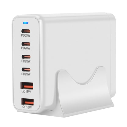 155W 4Type-C, 2USB 6-Ports Desktop Fast Charger, Plug Type:EU Plug(White) - Multifunction Charger by PMC Jewellery | Online Shopping South Africa | PMC Jewellery | Buy Now Pay Later Mobicred