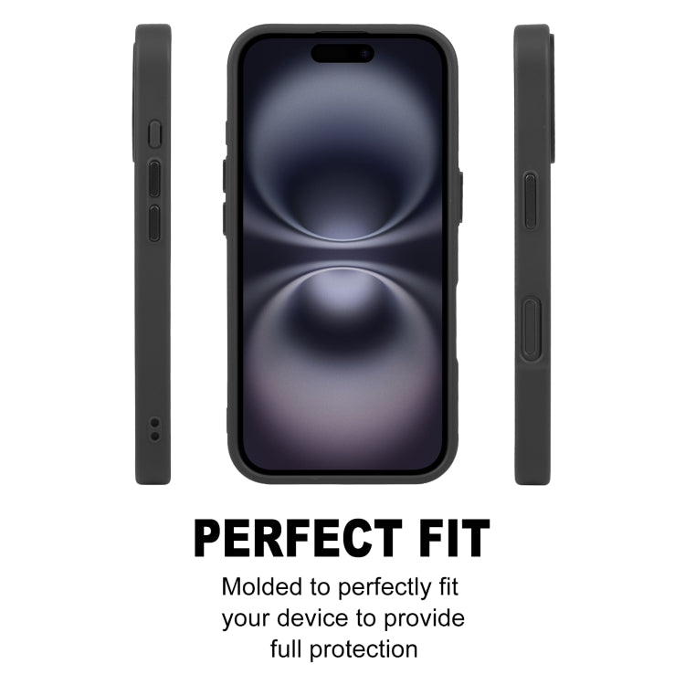 For iPhone 16 Plus GEBEI Skin Feel MagSafe Magnetic Phone Case(Black) - iPhone 16 Plus Cases by GEBEI | Online Shopping South Africa | PMC Jewellery | Buy Now Pay Later Mobicred