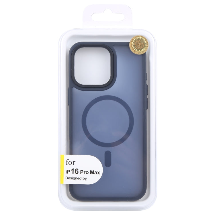 For iPhone 16 Pro Max GEBEI Skin Feel MagSafe Magnetic Phone Case(Blue) - iPhone 16 Pro Max Cases by GEBEI | Online Shopping South Africa | PMC Jewellery | Buy Now Pay Later Mobicred