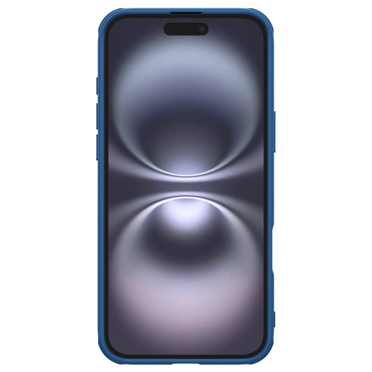 For iPhone 16 NILLKIN Frosted Shield Pro PC + TPU Phone Case(Blue) - iPhone 16 Cases by NILLKIN | Online Shopping South Africa | PMC Jewellery | Buy Now Pay Later Mobicred