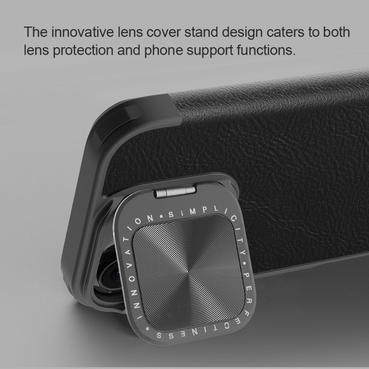 For iPhone 16 NILLKIN Qin Prop Series Flip Camera Cover Design Leather Phone Case(Plain Leather Black) - free shipping - PMC Jewellery - Order now!
