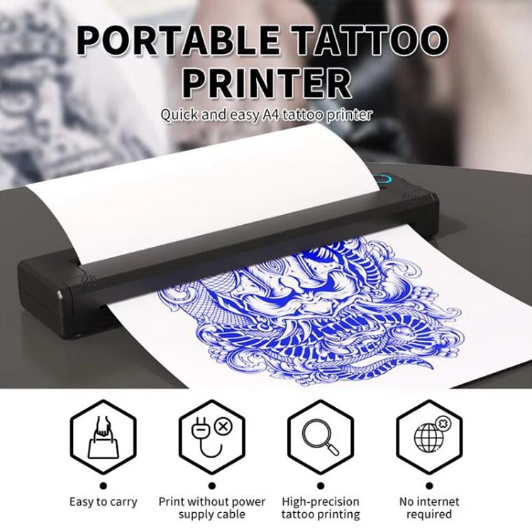 A41 203DPI Portable Tattoo Printer Office Study Bluetooth HD Thermal Printer(White) - Printer by PMC Jewellery | Online Shopping South Africa | PMC Jewellery | Buy Now Pay Later Mobicred