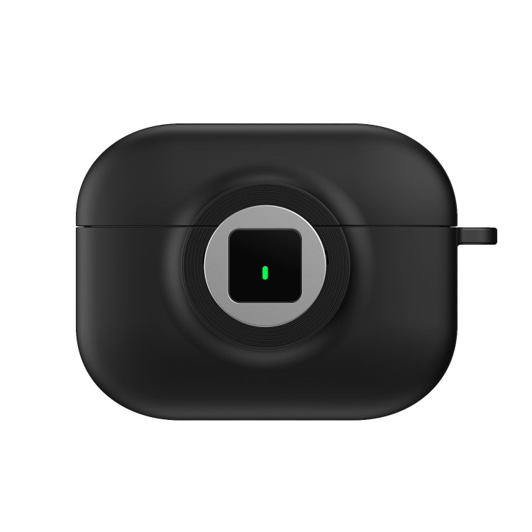 For AirPods Pro 2 Camera Series PC + TPU Headset Shockproof Carbon Fibre Case(Black) - For AirPods Pro 2 by PMC Jewellery | Online Shopping South Africa | PMC Jewellery | Buy Now Pay Later Mobicred