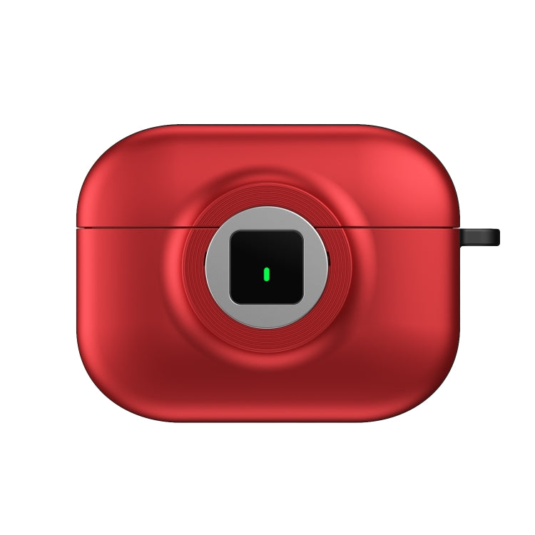 For AirPods Pro 2 Camera Series PC + TPU Headset Shockproof Carbon Fibre Case(Red) - For AirPods Pro 2 by PMC Jewellery | Online Shopping South Africa | PMC Jewellery | Buy Now Pay Later Mobicred