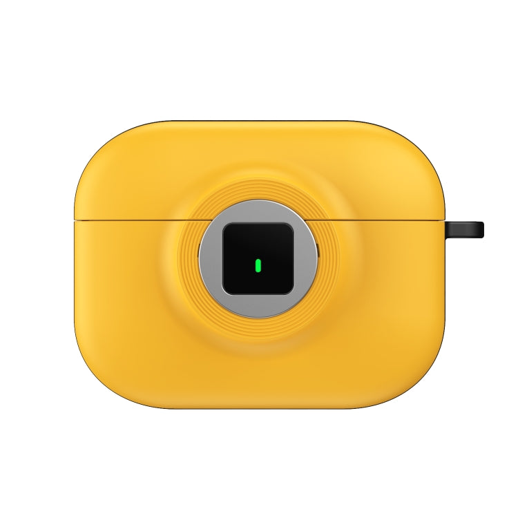 For AirPods 3 Camera Series PC + TPU Headset Shockproof Carbon Fibre Case(Yellow) - For AirPods 3 by PMC Jewellery | Online Shopping South Africa | PMC Jewellery | Buy Now Pay Later Mobicred