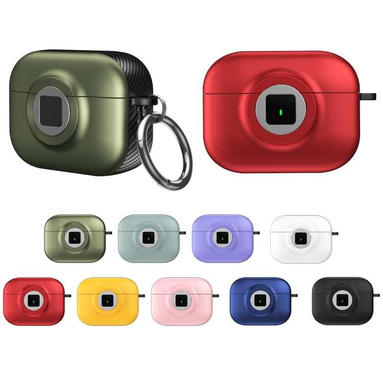 For AirPods 3 Camera Series PC + TPU Headset Shockproof Carbon Fibre Case(Black) - For AirPods 3 by PMC Jewellery | Online Shopping South Africa | PMC Jewellery | Buy Now Pay Later Mobicred