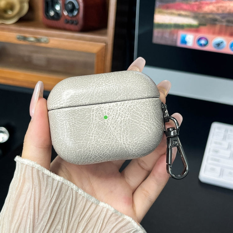 For AirPods 3 Retro Oil Leather Bluetooth Earphones Protective Case(White) - For AirPods 3 by PMC Jewellery | Online Shopping South Africa | PMC Jewellery | Buy Now Pay Later Mobicred