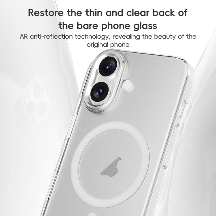 For iPhone 16 Plus ZGA Magsafe Clear PC Tempered Glass Phone Case(Transparent) - free shipping - PMC Jewellery - Order now!