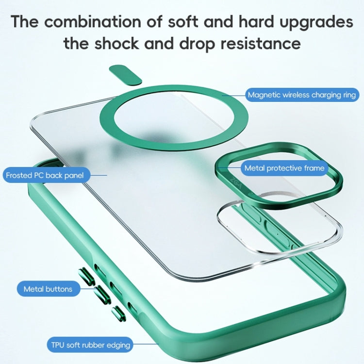 For iPhone 16 ZGA Magsafe Frosted PC Hybrid TPU Phone Case(Blue) - free shipping - PMC Jewellery - Order now!