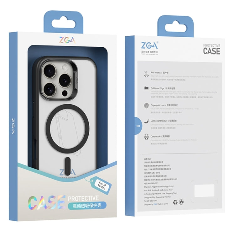 For iPhone 16 ZGA Magsafe Frosted PC Hybrid TPU Phone Case(Blue) - free shipping - PMC Jewellery - Order now!