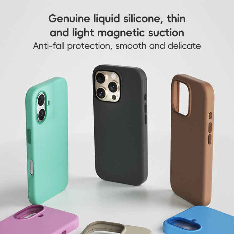 For iPhone 16 Pro ZGA Colorful Liquid Silicone Magsafe Phone Case(Gold) - free shipping - PMC Jewellery - Order now!