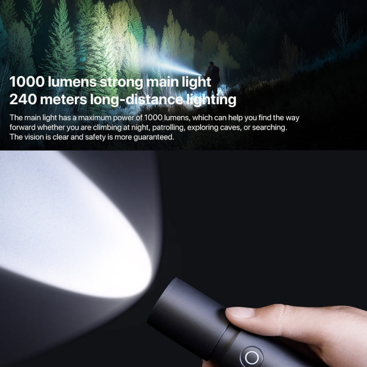 Original Xiaomi Mijia Multifunctional Flashlight 1000LM Strong Light IP54(Black) - LED Flashlight by Xiaomi | Online Shopping South Africa | PMC Jewellery | Buy Now Pay Later Mobicred