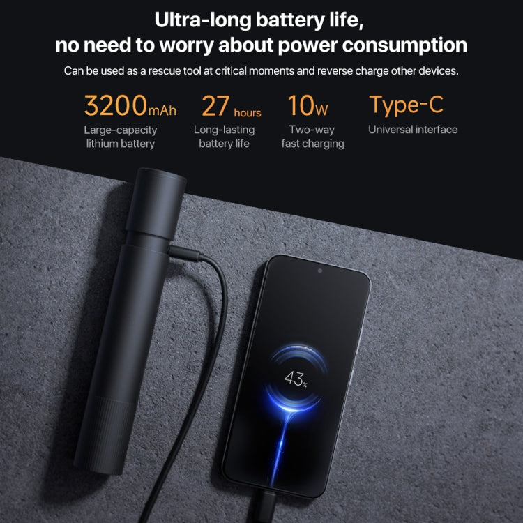 Original Xiaomi Mijia Multifunctional Flashlight 1000LM Strong Light IP54(Black) - LED Flashlight by Xiaomi | Online Shopping South Africa | PMC Jewellery | Buy Now Pay Later Mobicred