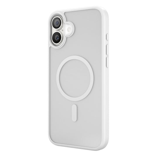 For iPhone 16 TGVIS GRACE Series MagSafe Frosted Translucent Phone Case(White) - iPhone 16 Cases by TGVIS | Online Shopping South Africa | PMC Jewellery | Buy Now Pay Later Mobicred