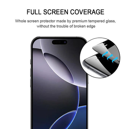 For iPhone 16 Pro Max Full Glue Screen Tempered Glass Film - iPhone 16 Pro Max Tempered Glass by PMC Jewellery | Online Shopping South Africa | PMC Jewellery | Buy Now Pay Later Mobicred