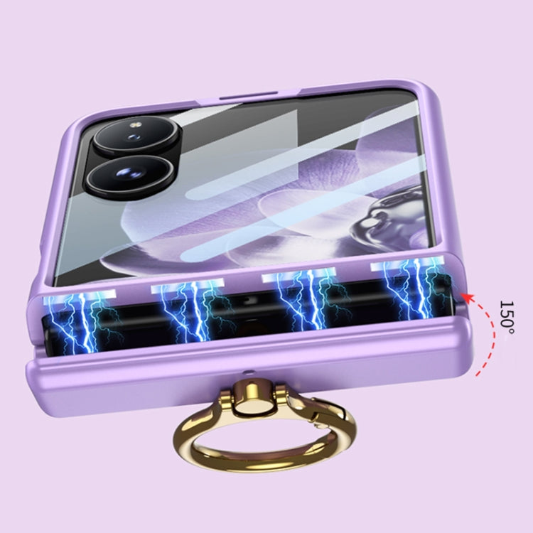 For Xiaomi Mix Flip GKK Integrated Magnetic Hinged Flip Case with Ring Holder(Purple) - free shipping - PMC Jewellery - Order now!