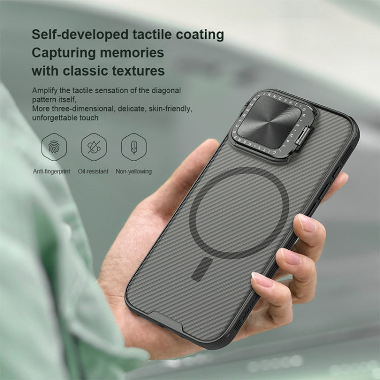 For iPhone 16 Pro NILLKIN CamShield Prop MagSafe Magnetic Translucent PC Phone Case(Black) - free shipping - PMC Jewellery - Order now!