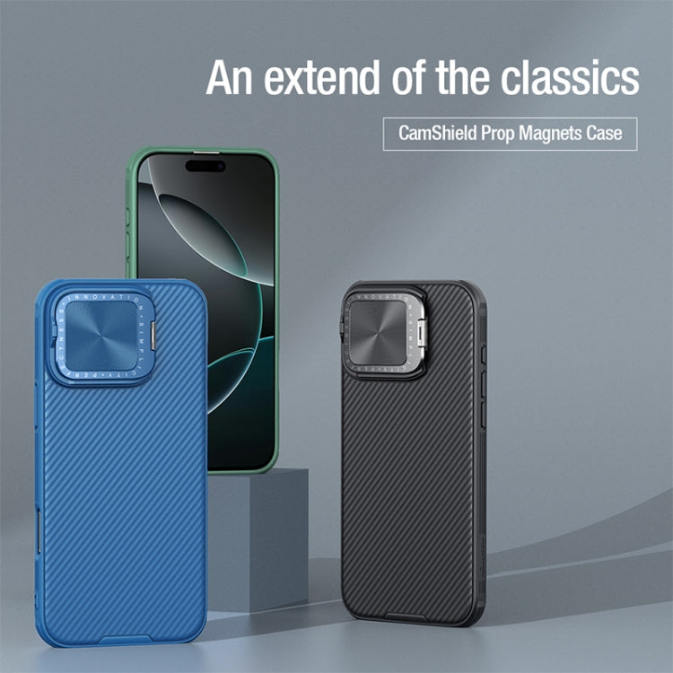 For iPhone 16 Pro NILLKIN CamShield Prop MagSafe Magnetic PC Phone Case(Blue) - iPhone 16 Pro Cases by NILLKIN | Online Shopping South Africa | PMC Jewellery | Buy Now Pay Later Mobicred