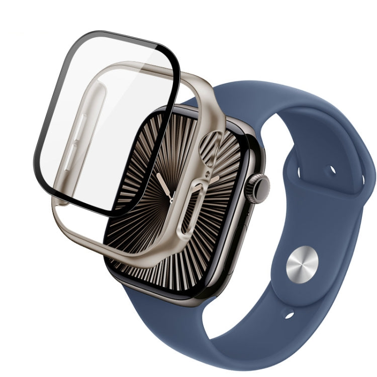 For Apple Watch Series 10 46mm imak Integrated Watch Case with Film(Titanium Gold) - free shipping - PMc TechLife - Order now!