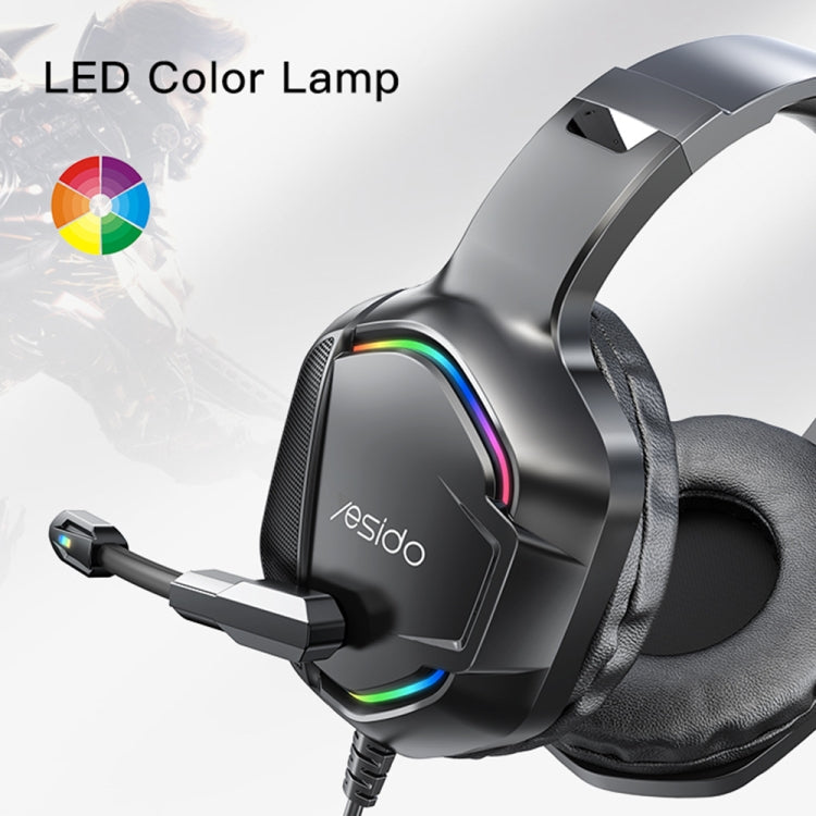 Yesido EK01 Head-mounted RGB Gaming Wired Earphone with Microphone(Black) - Multimedia Headset by Yesido | Online Shopping South Africa | PMC Jewellery | Buy Now Pay Later Mobicred