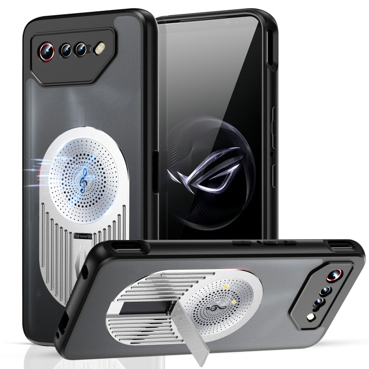 For Asus ROG Phone 7 Heat Dissipation Aromatherapy MagSafe Holder Phone Case(Silver) - ASUS Cases by PMC TechLife | Online Shopping South Africa | PMC TechLife | Buy Now Pay Later Mobicred