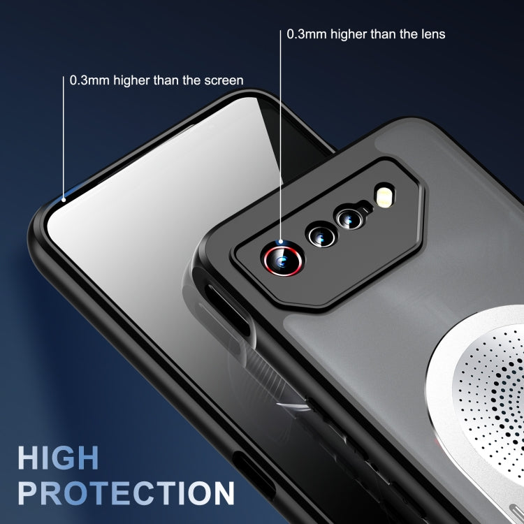 For Asus ROG Phone 7 Heat Dissipation Aromatherapy MagSafe Holder Phone Case(Silver) - ASUS Cases by PMC TechLife | Online Shopping South Africa | PMC TechLife | Buy Now Pay Later Mobicred