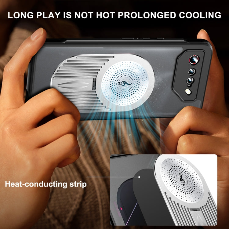 For Asus ROG Phone 7 Heat Dissipation Aromatherapy MagSafe Holder Phone Case(Silver) - ASUS Cases by PMC TechLife | Online Shopping South Africa | PMC TechLife | Buy Now Pay Later Mobicred