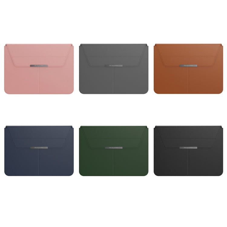 Multifunctional Laptop PU Magnetic Stand Split Liner Bag with Mouse Pad Function, Size:15 inch(Dark Green) - 15 inch by PMC Jewellery | Online Shopping South Africa | PMC Jewellery | Buy Now Pay Later Mobicred