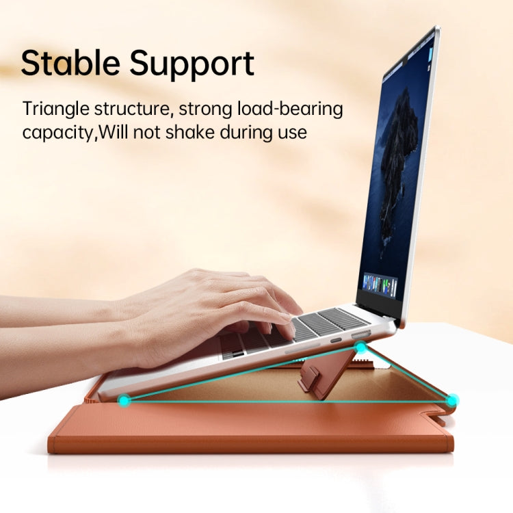 Multifunctional Laptop PU Magnetic Stand Split Liner Bag with Mouse Pad Function, Size:15 inch(Dark Blue) - 15 inch by PMC Jewellery | Online Shopping South Africa | PMC Jewellery | Buy Now Pay Later Mobicred