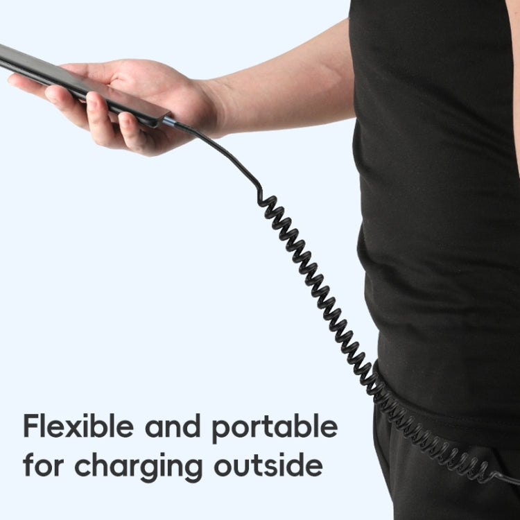 For LeadingIdeal L9 / L8 / L7 / L6 PD65W Type-C Elbow to Type-C, 8 Pin Spring Charging Cable(Yellow) - free shipping - PMC TechLife - Order now!