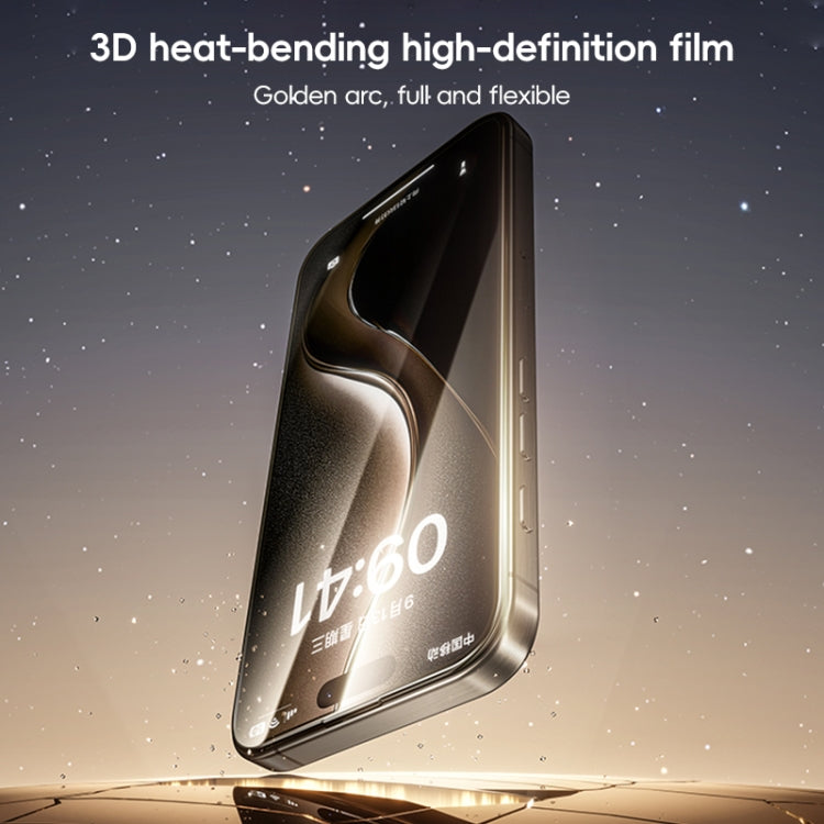 For iPhone 16 Benks Black Gold Series 3D Heat Bending Full Glue Full Coverage HD Tempered Film - iPhone 16 Tempered Glass by Benks | Online Shopping South Africa | PMC Jewellery | Buy Now Pay Later Mobicred