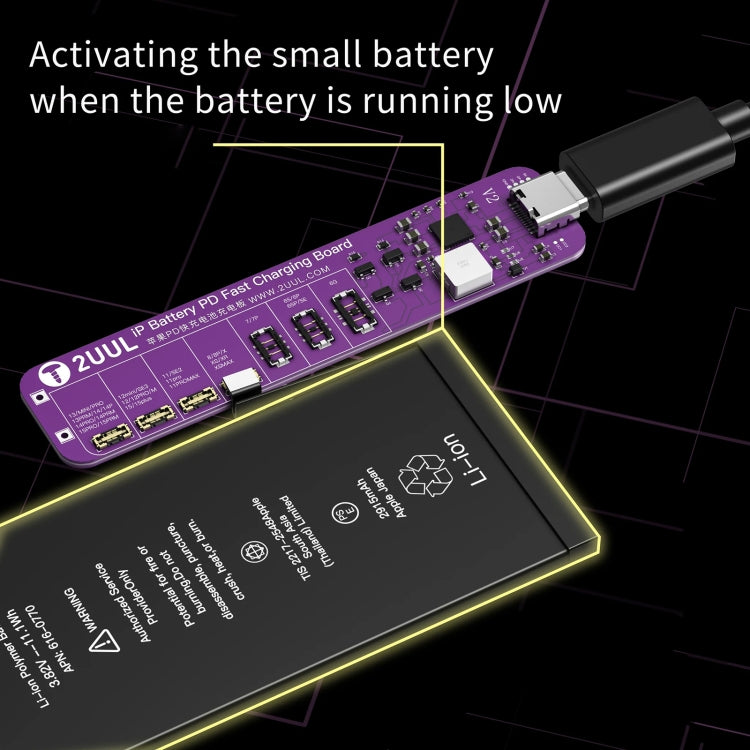 2UUL BT01 PD Fast Charging No-Disassembly Battery Activation Board for iPhone 6 to 15 Pro Max - Test Tools by 2UUL | Online Shopping South Africa | PMC Jewellery | Buy Now Pay Later Mobicred