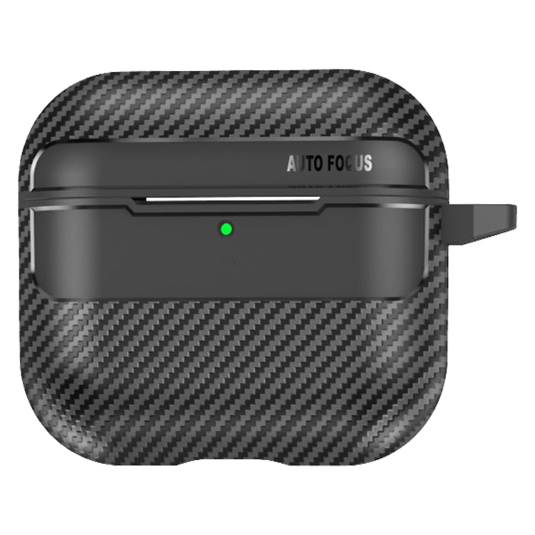 For AirPods 4 Carbon Fiber Texture Bluetooth Earphone Protective Case(Black) - free shipping - PMC Jewellery - Order now!