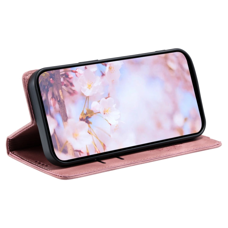 For Samsung Galaxy S25 5G Totem Embossed Magnetic Leather Phone Case(Rose Gold) - Galaxy S25 5G Cases by PMC Jewellery | Online Shopping South Africa | PMC Jewellery | Buy Now Pay Later Mobicred