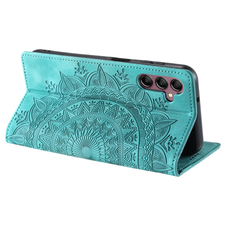 For Samsung Galaxy S25 5G Totem Embossed Magnetic Leather Phone Case(Green) - Galaxy S25 5G Cases by PMC Jewellery | Online Shopping South Africa | PMC Jewellery | Buy Now Pay Later Mobicred