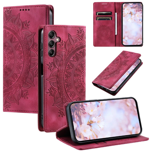 For Samsung Galaxy S25+ 5G Totem Embossed Magnetic Leather Phone Case(Red) - Galaxy S25+ 5G Cases by PMC Jewellery | Online Shopping South Africa | PMC Jewellery | Buy Now Pay Later Mobicred