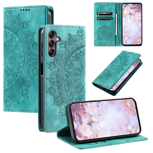 For Samsung Galaxy S25+ 5G Totem Embossed Magnetic Leather Phone Case(Green) - Galaxy S25+ 5G Cases by PMC Jewellery | Online Shopping South Africa | PMC Jewellery | Buy Now Pay Later Mobicred